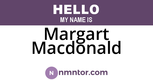 Margart Macdonald