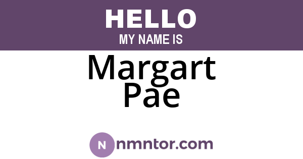 Margart Pae
