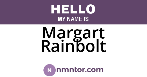 Margart Rainbolt