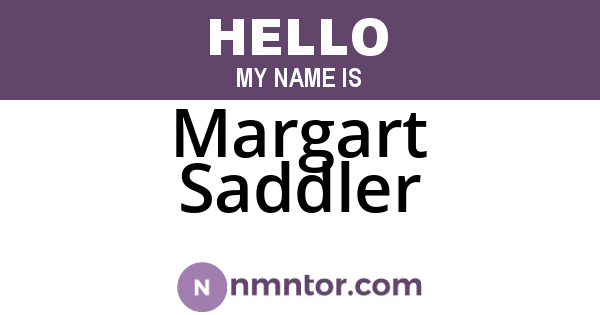 Margart Saddler