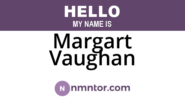 Margart Vaughan