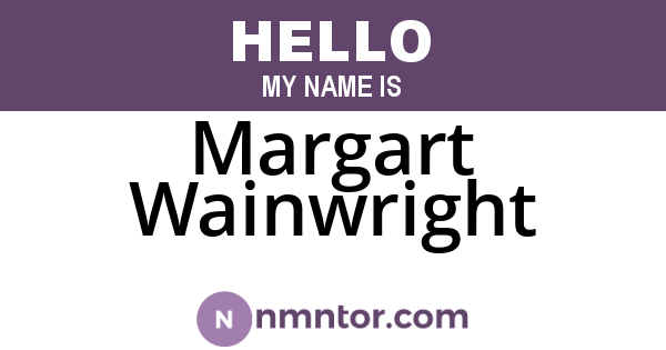 Margart Wainwright