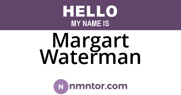 Margart Waterman