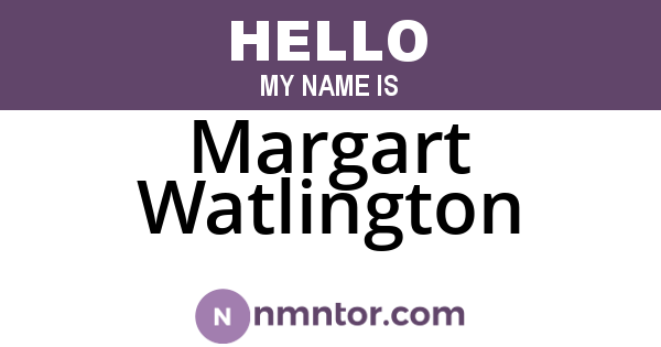 Margart Watlington
