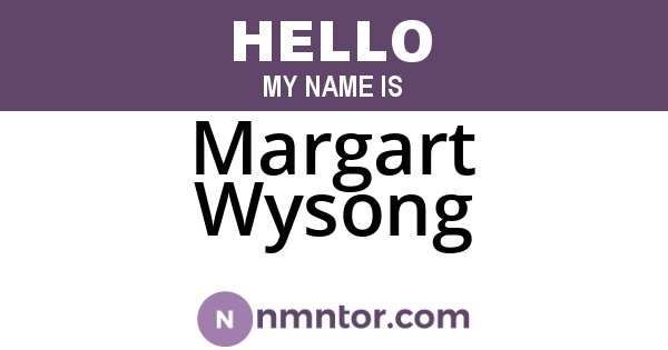 Margart Wysong