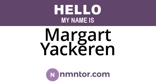 Margart Yackeren
