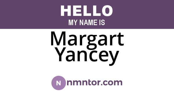 Margart Yancey