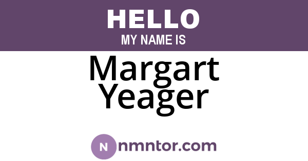 Margart Yeager