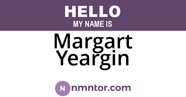 Margart Yeargin