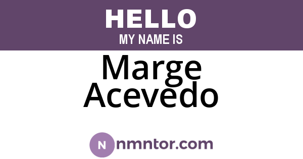 Marge Acevedo