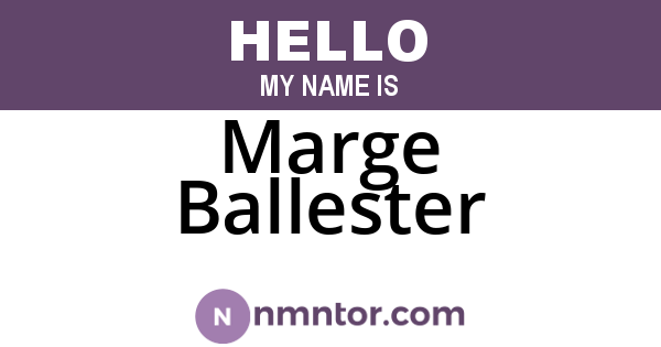 Marge Ballester