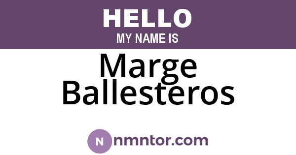 Marge Ballesteros