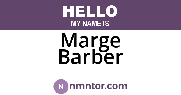 Marge Barber