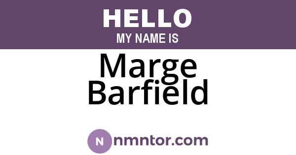 Marge Barfield