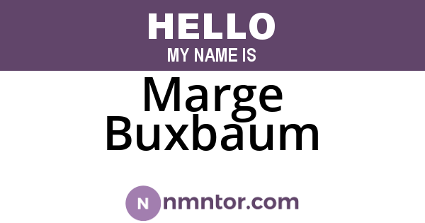 Marge Buxbaum