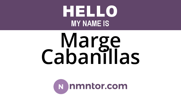 Marge Cabanillas