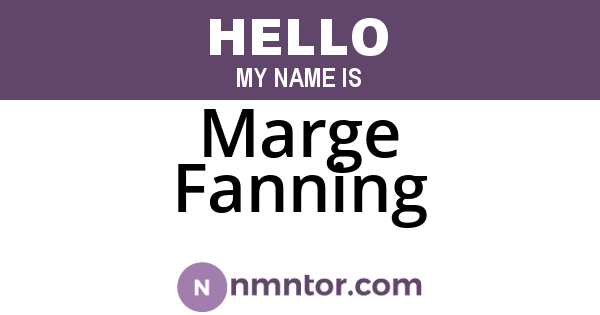 Marge Fanning