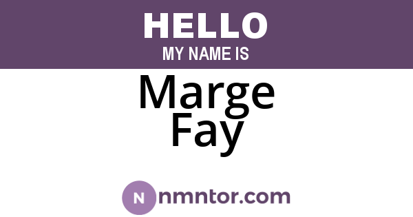 Marge Fay