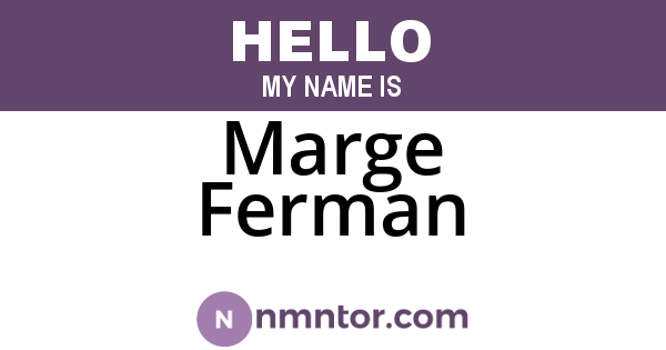 Marge Ferman