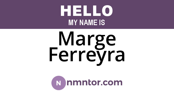 Marge Ferreyra