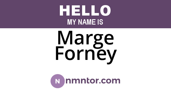 Marge Forney
