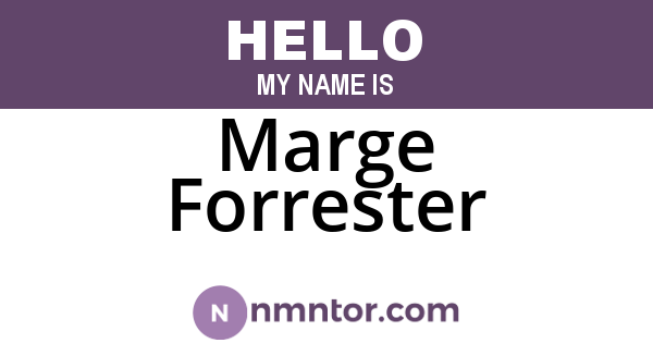 Marge Forrester