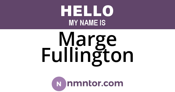 Marge Fullington
