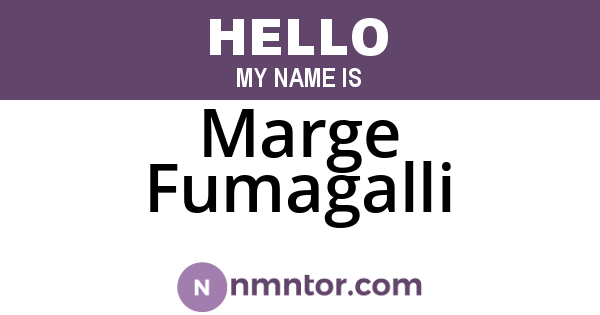 Marge Fumagalli