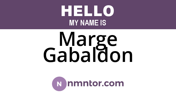Marge Gabaldon