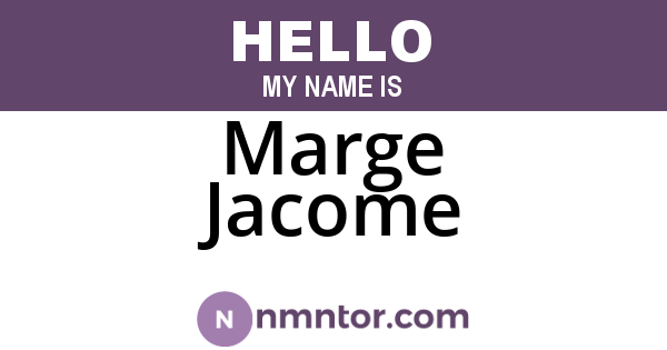 Marge Jacome