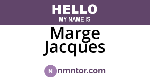 Marge Jacques