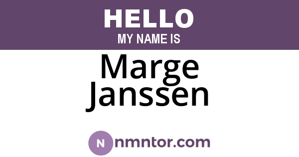 Marge Janssen