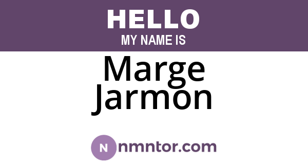 Marge Jarmon