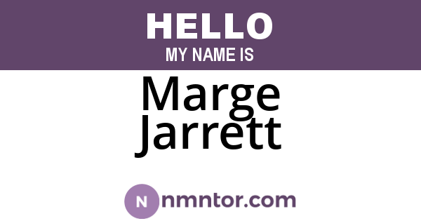 Marge Jarrett