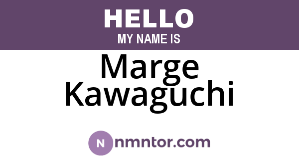 Marge Kawaguchi
