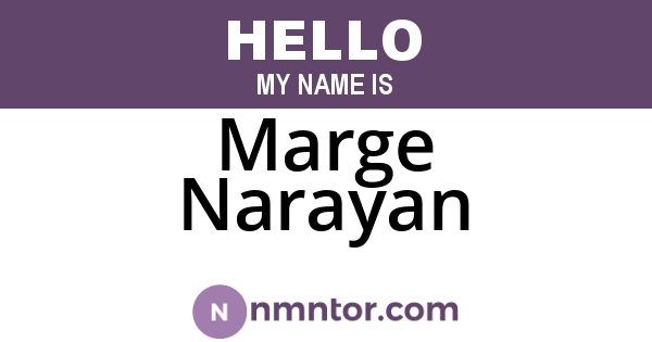 Marge Narayan