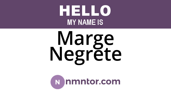 Marge Negrete