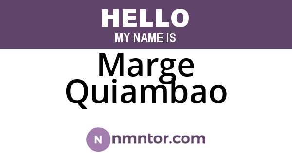 Marge Quiambao