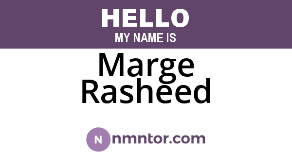 Marge Rasheed