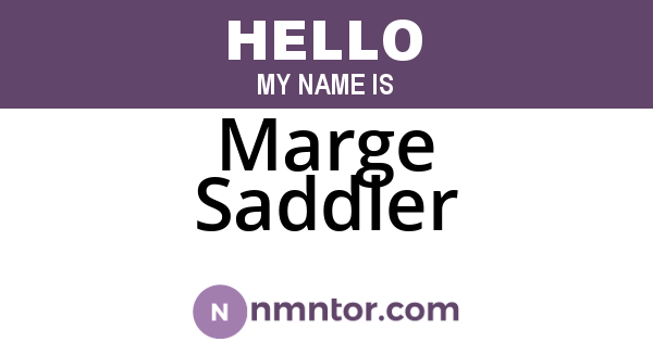 Marge Saddler