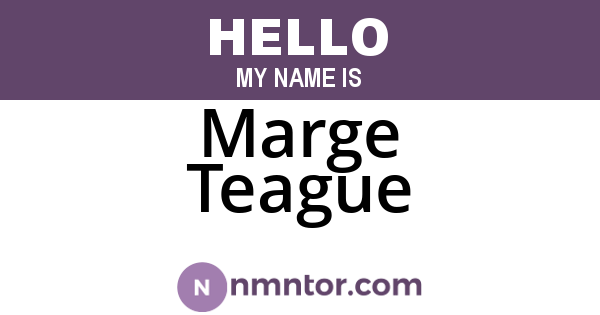 Marge Teague