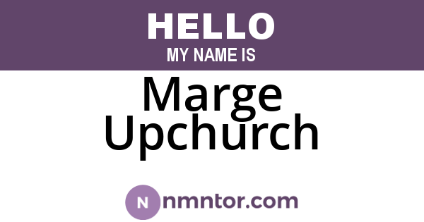 Marge Upchurch