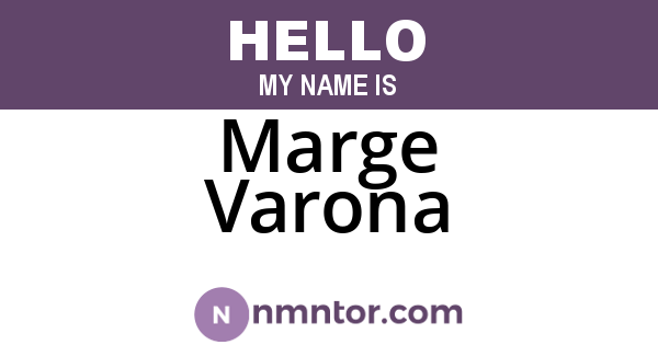 Marge Varona