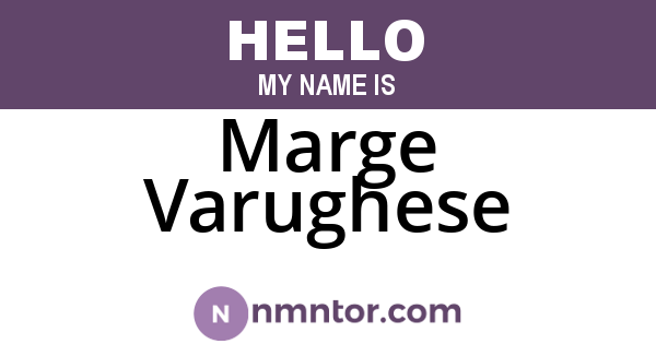 Marge Varughese