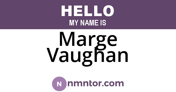 Marge Vaughan