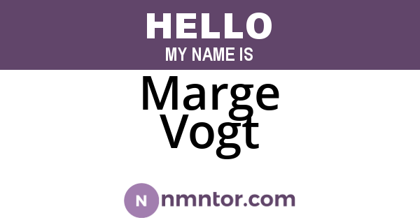 Marge Vogt