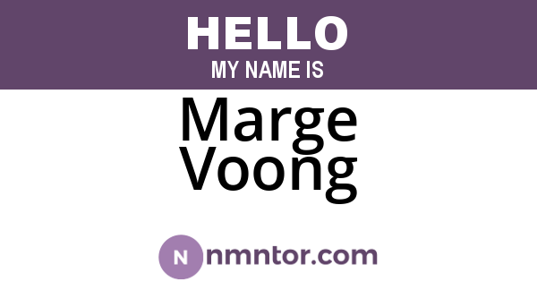 Marge Voong