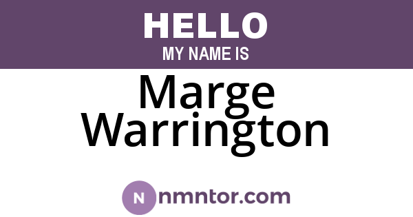 Marge Warrington