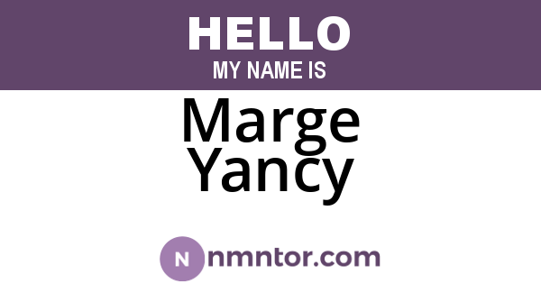 Marge Yancy