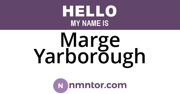 Marge Yarborough